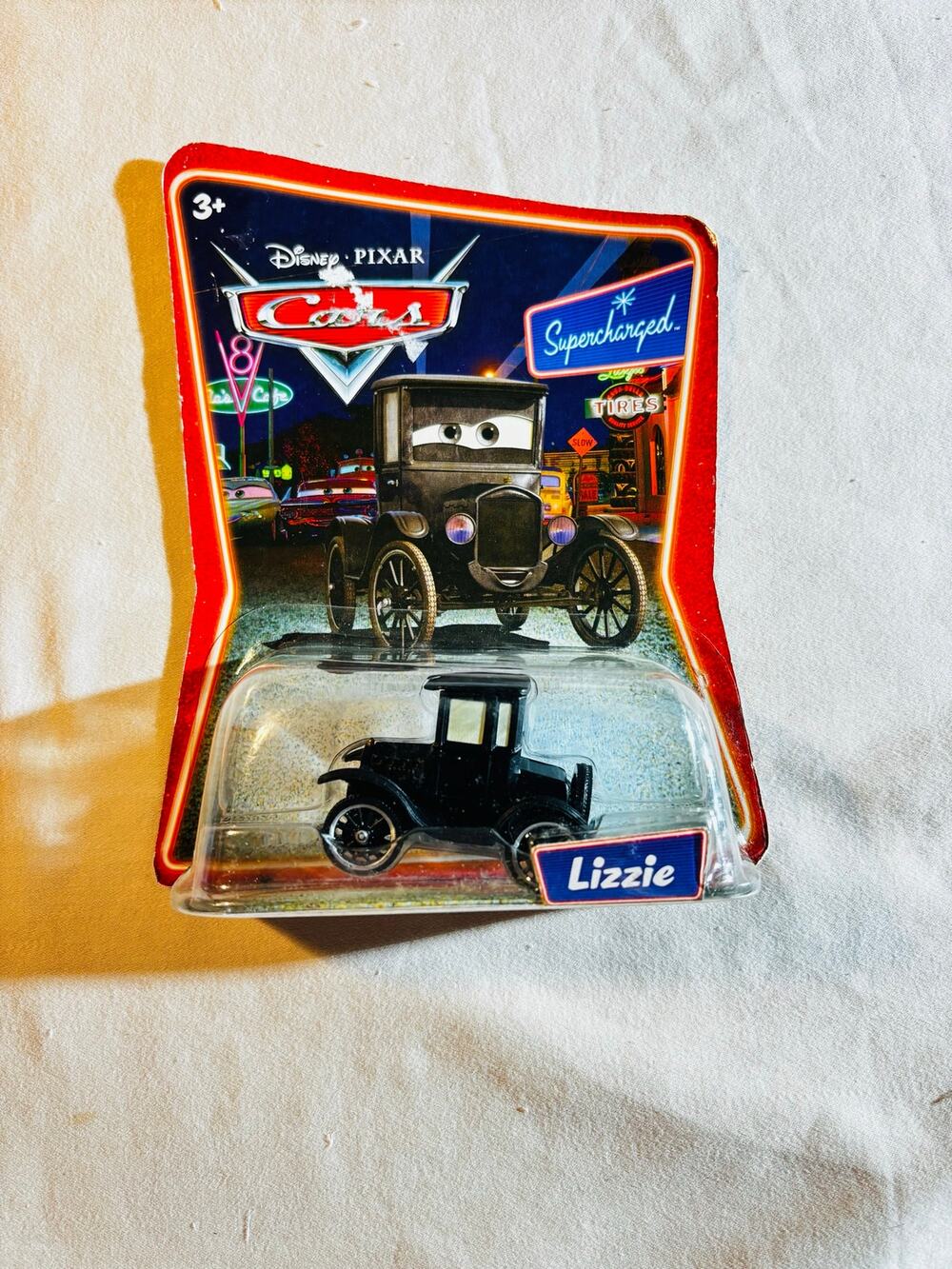 Disney Pixar Cars Supercharged Lizzie Diecast Model T Mattel NIB 2007